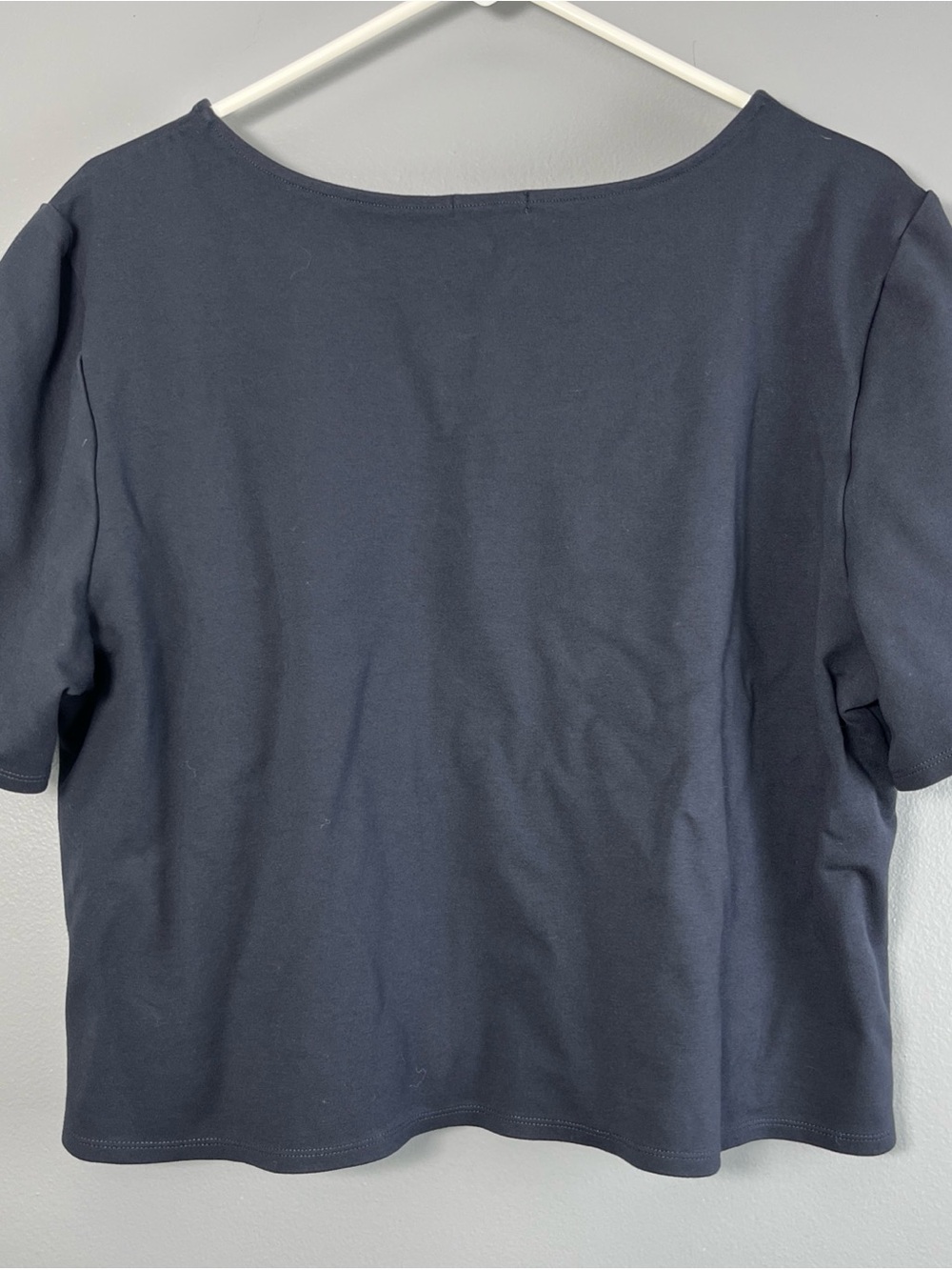 Quince Navy Short-Sleeve Boatneck Tee - Picture 3 of 7